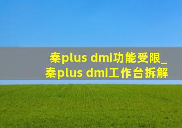 秦plus dmi功能受限_秦plus dmi工作台拆解